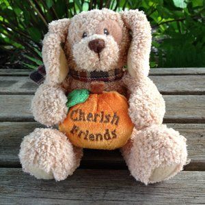 Gund Stuffed Puppy w/pumpkin "Cherish Friends"